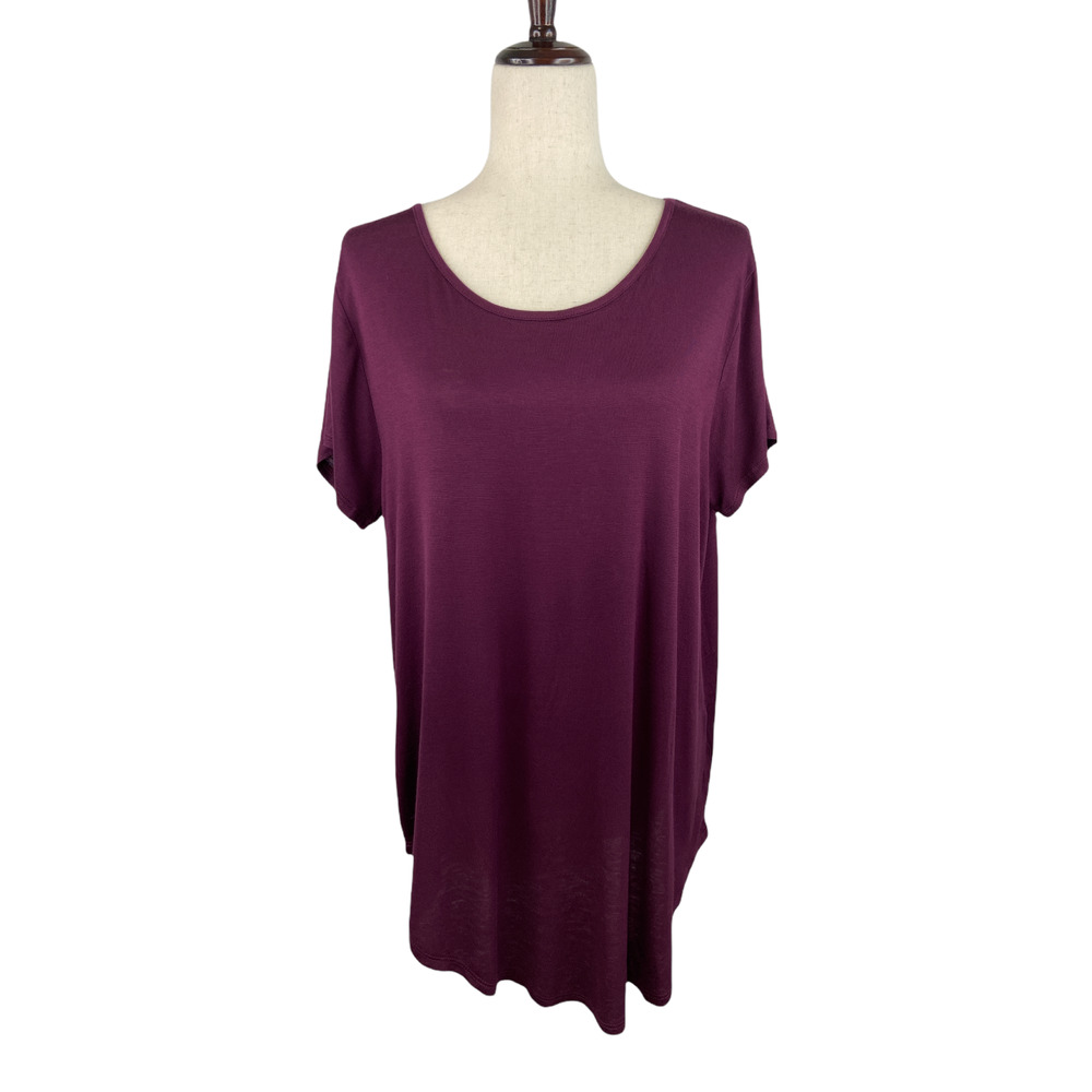 NWT Sheila Rose Womens Criss Cross Back Short Sleeve Top Plus Size 2X